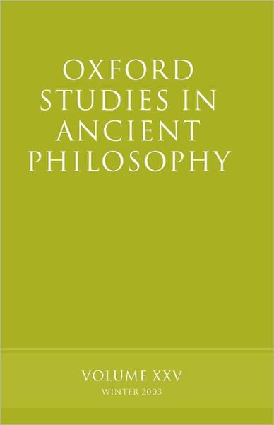 Oxford Studies in Ancient Philosophy