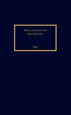History of Universities: Volume XX/1: 2005