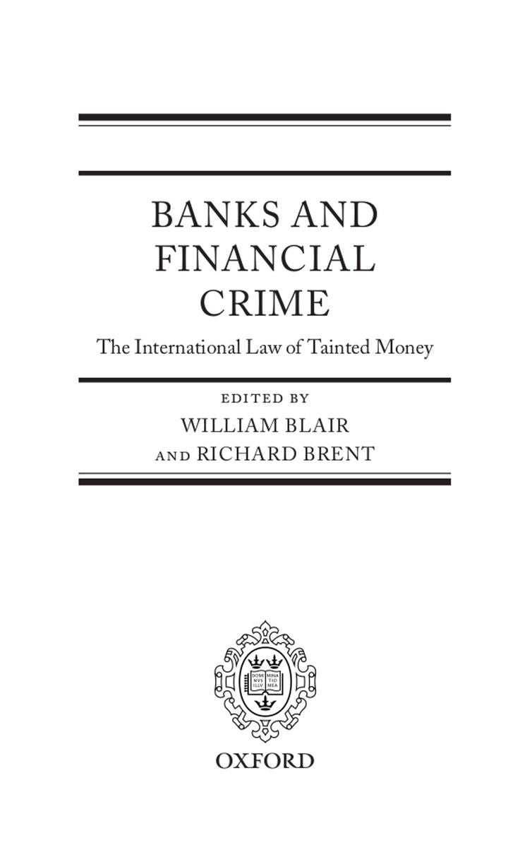 Banks and Financial Crime: The Law of Tainted Money