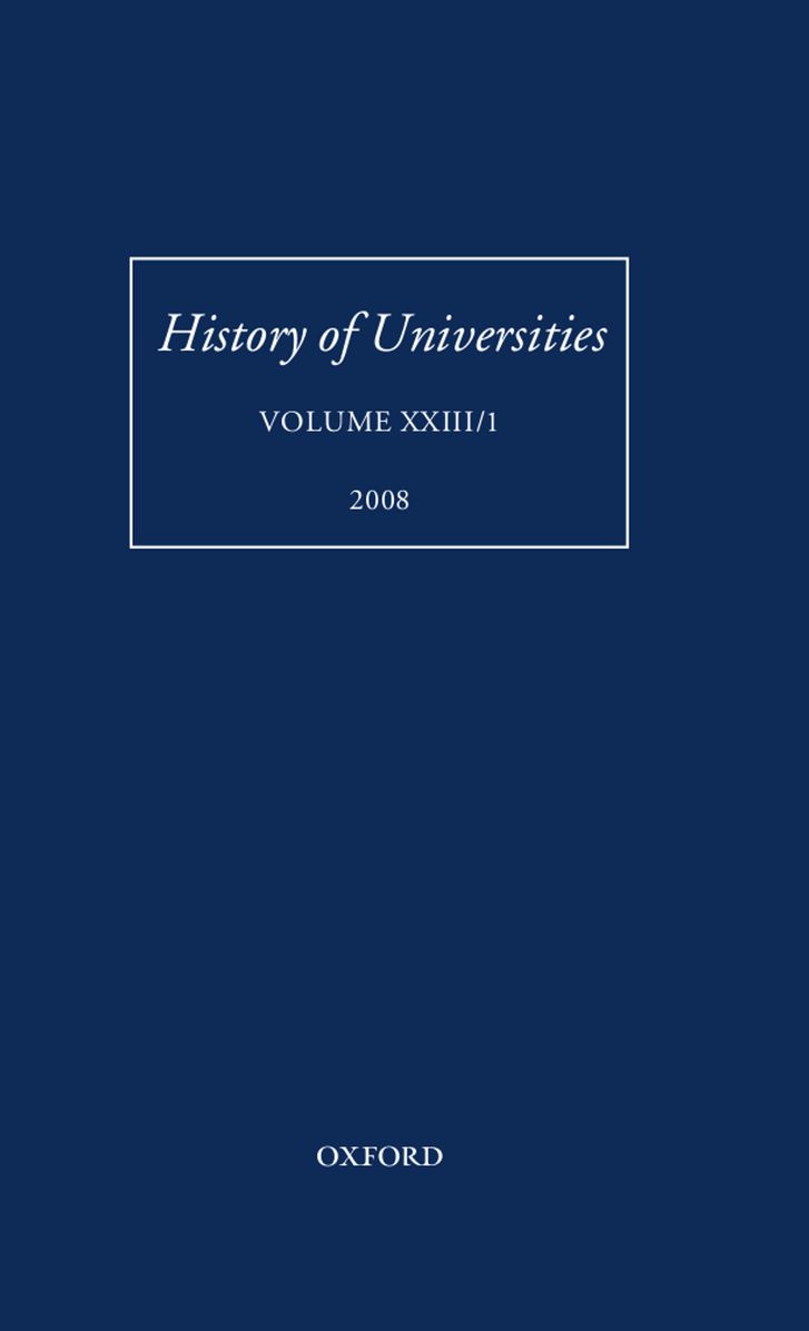 History of Universities: Volume XXIII/1