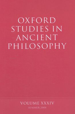 Oxford Studies in Ancient Philosophy: Volume XXXIV