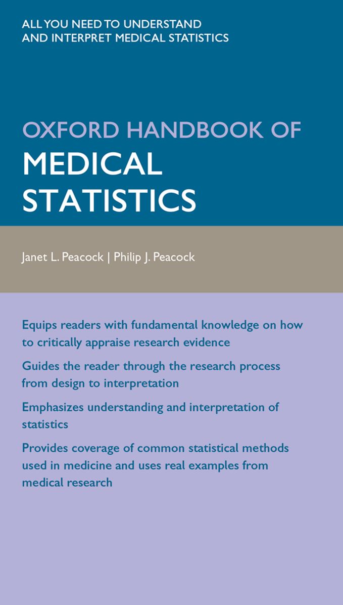 Oxford Handbook of Medical Statistics