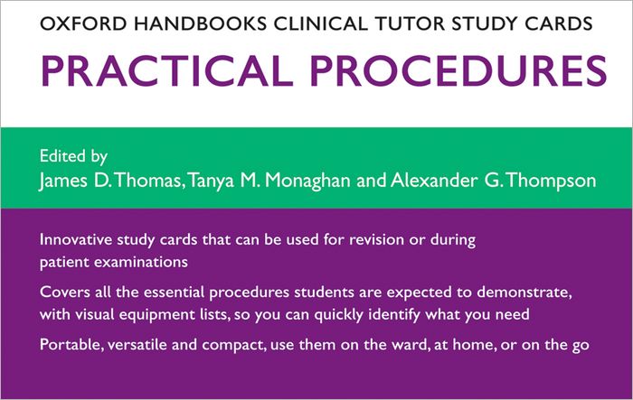 Oxford Handbooks Clinical Tutor Study Cards: Procedures