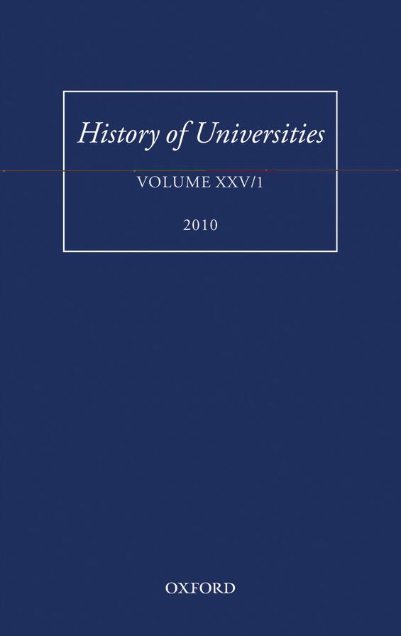 History of Universities: Volume XXV/1