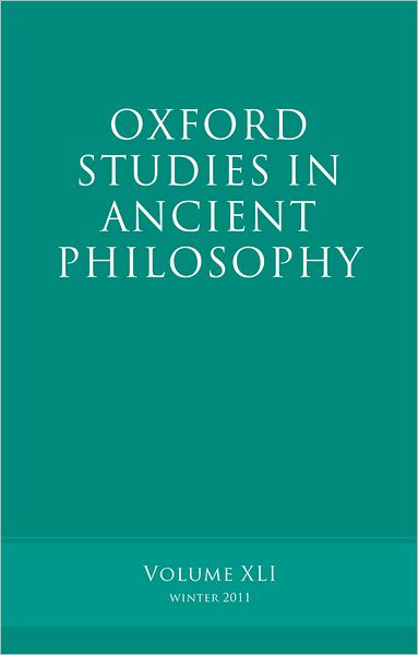 Oxford Studies in Ancient Philosophy, Volume 41