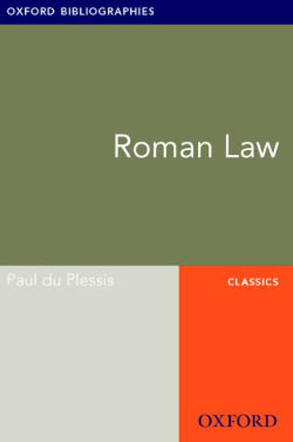 Roman Law: Oxford Bibliographies Online Research Guide