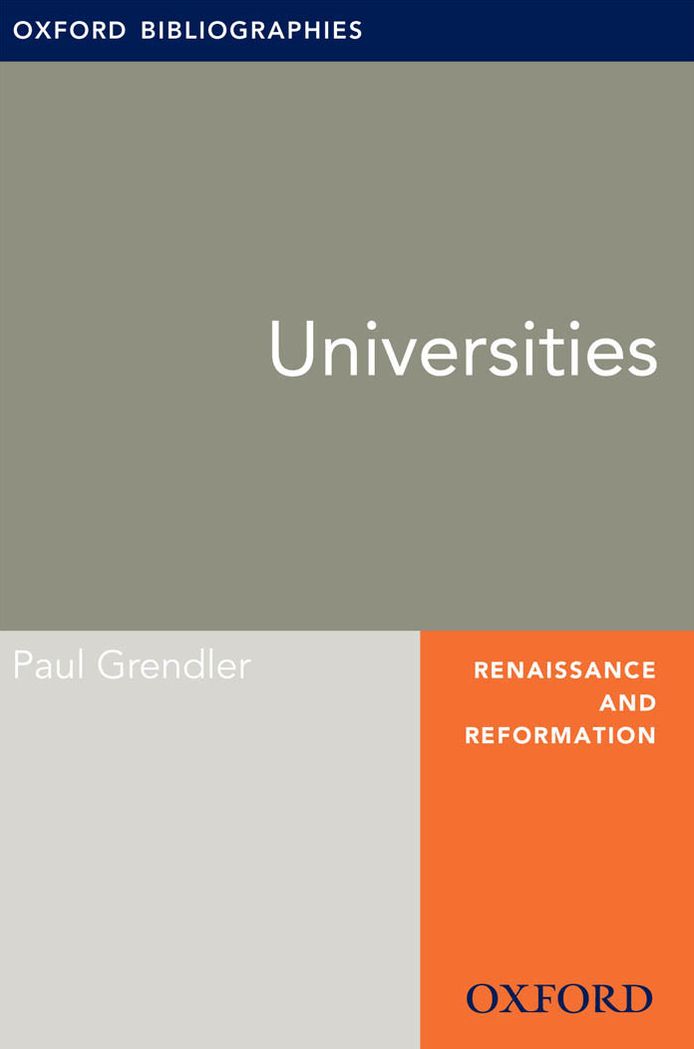 Universities: Oxford Bibliographies Online Research Guide