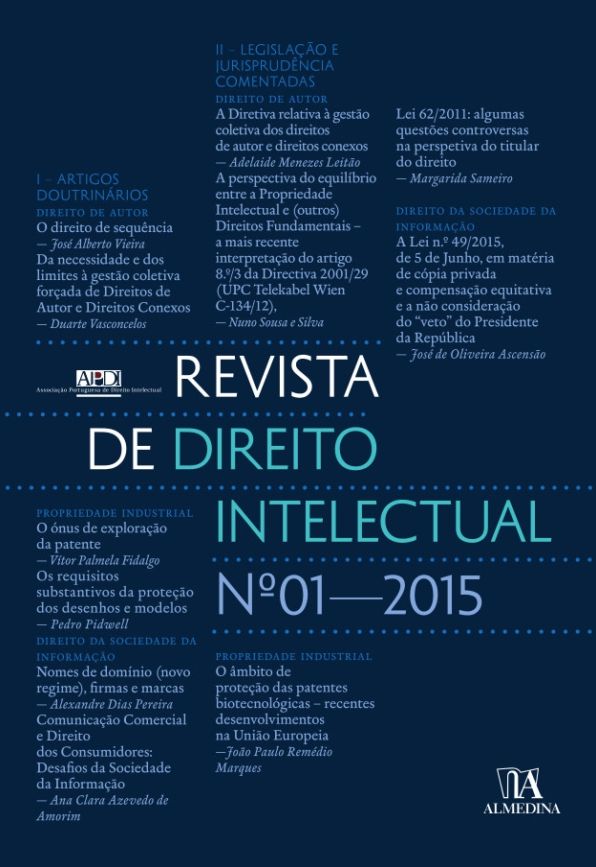 Revista de Direito Intelectual n.º 1 - 2015
