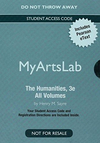 New Myartslab with Pearson Etext - Valuepack Access Card -- For the Humanities: Volume 1: Culture, Continuity and Change