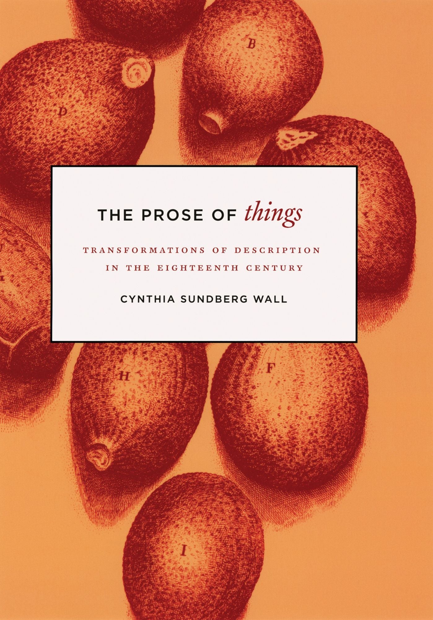 The Prose of Things: Transformations of Description in the Eighteenth Century