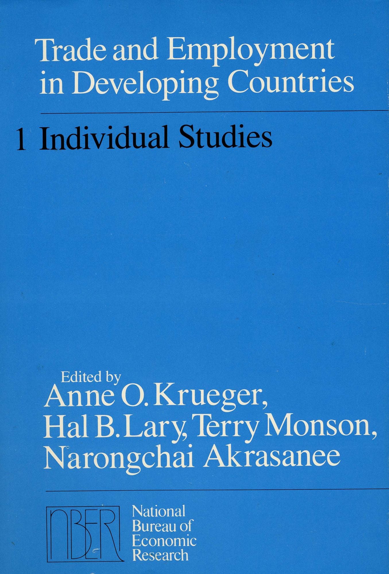 Trade and Employment in Developing Countries, Volume 1: Individual Studies