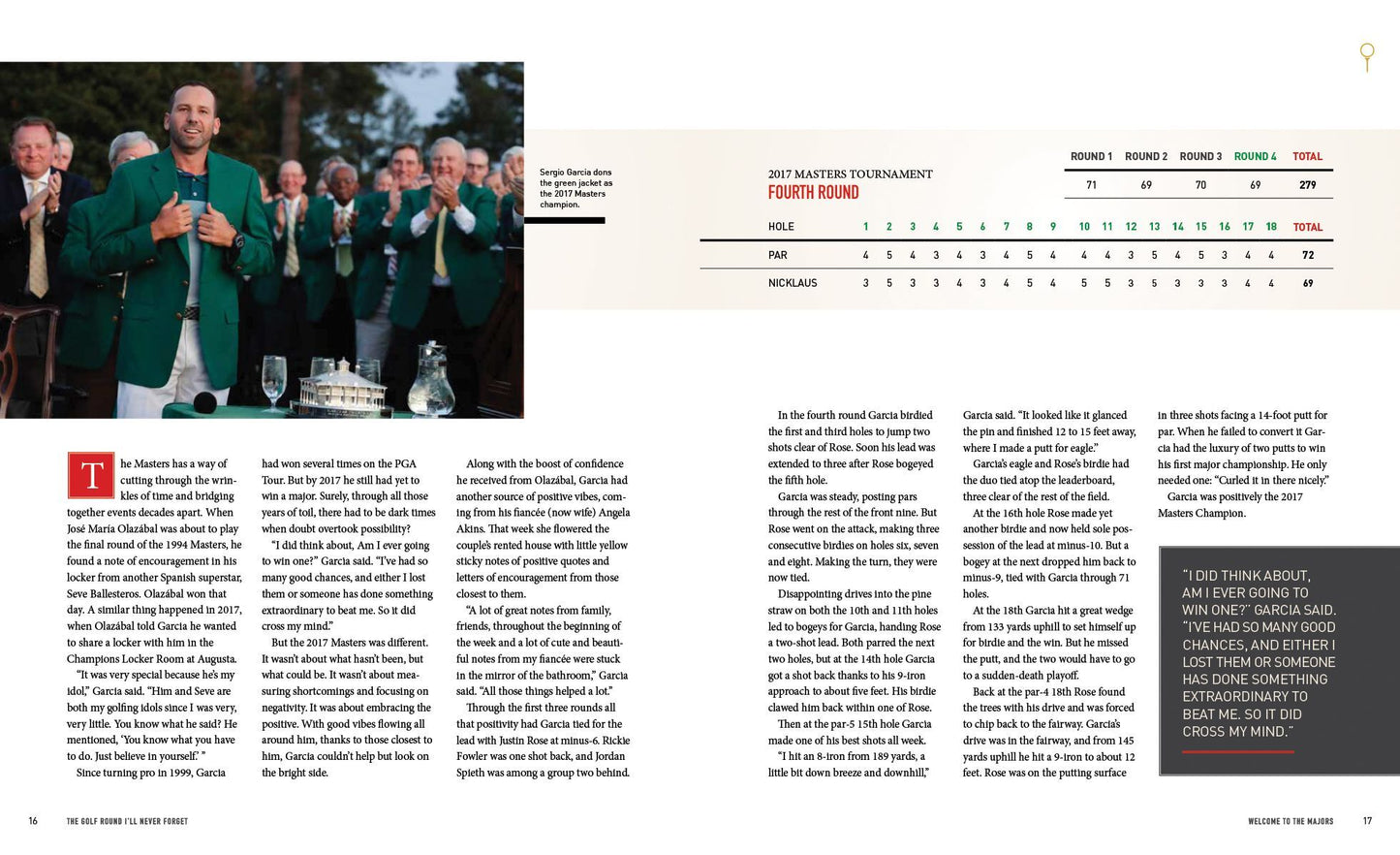 Golf Round I'll Never Forget: Golf's Biggest Stars Recall Their Finest Moments