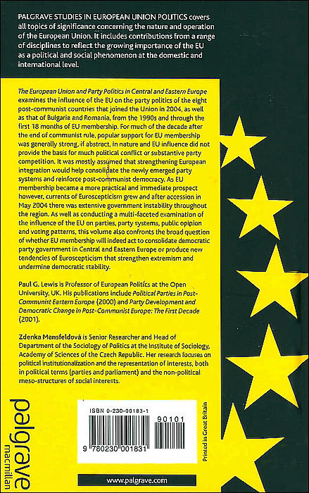 The European Union and Party Politics in Central and Eastern Europe