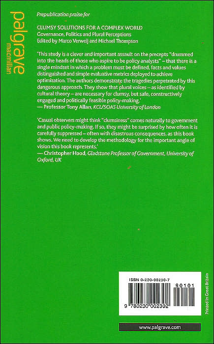 Clumsy Solutions for a Complex World: Governance, Politics and Plural Perceptions