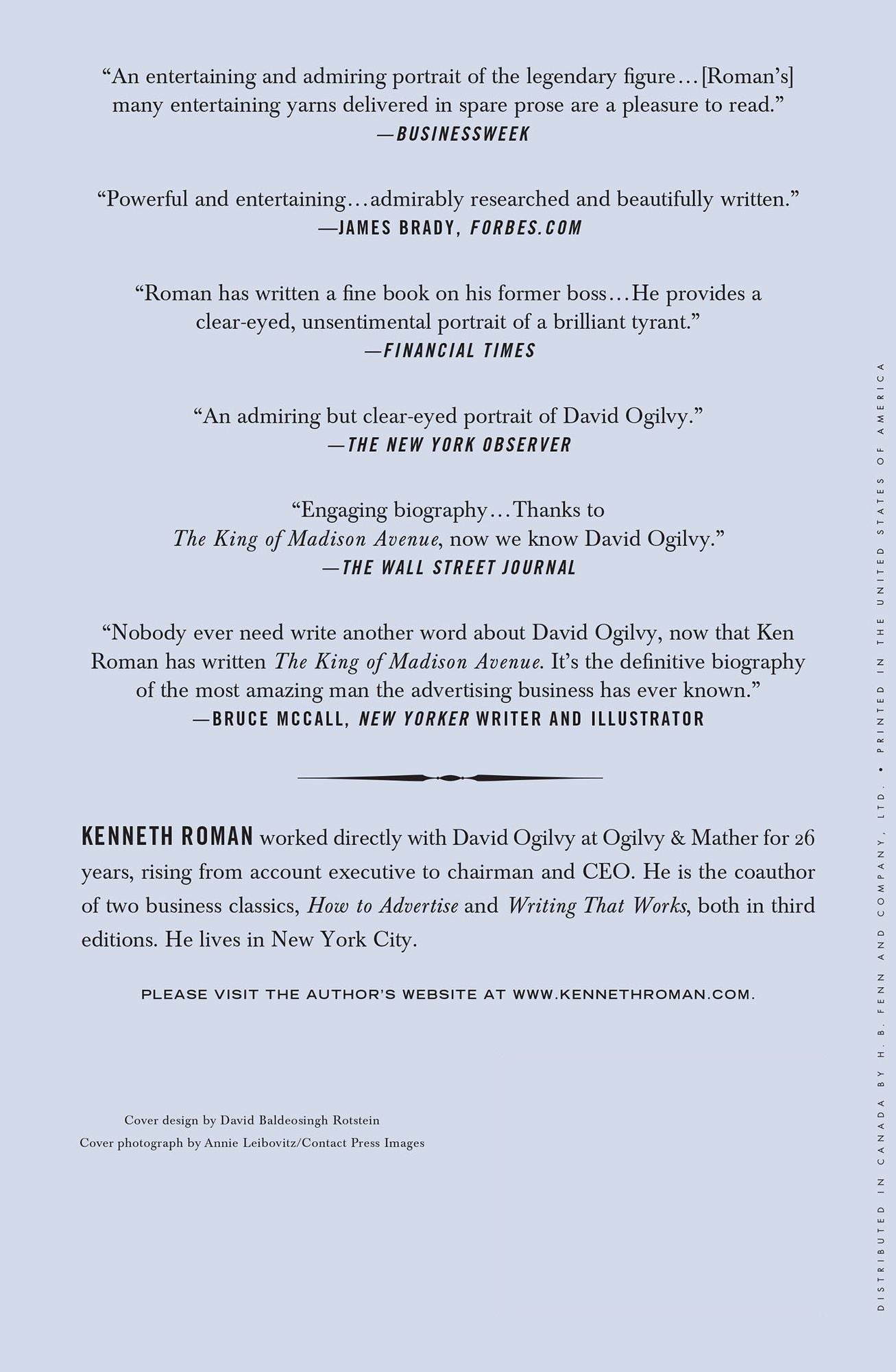 The King of Madison Avenue: David Ogilvy and the Making of Modern Advertising