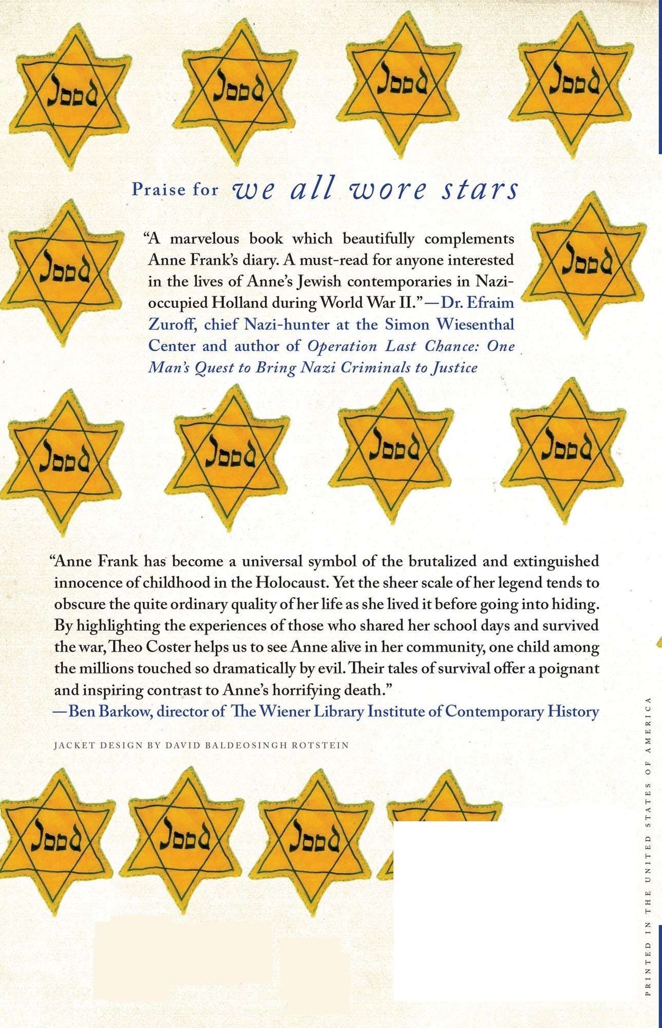 We All Wore Stars: Memories of Anne Frank from Her Classmates