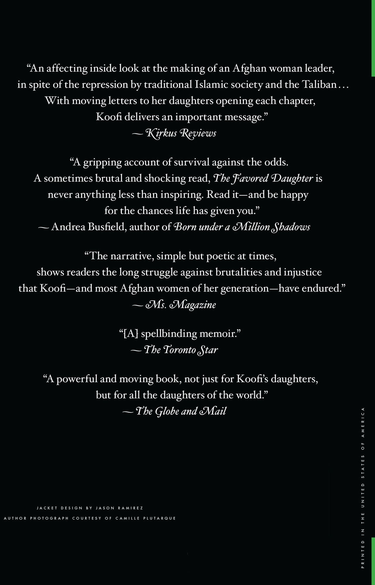 The Favored Daughter: One Woman's Fight to Lead Afghanistan into the Future