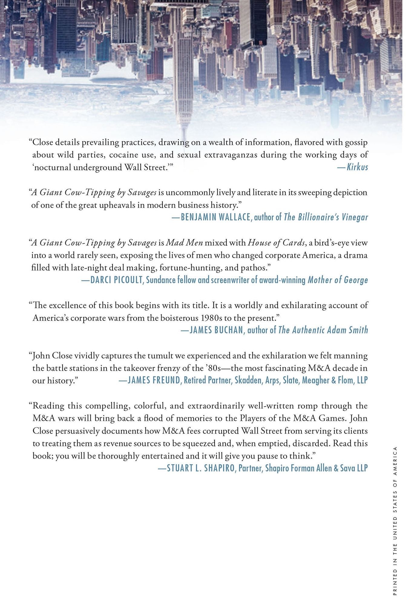 A Giant Cow-Tipping by Savages: The Boom, Bust, and Boom Culture of M&A