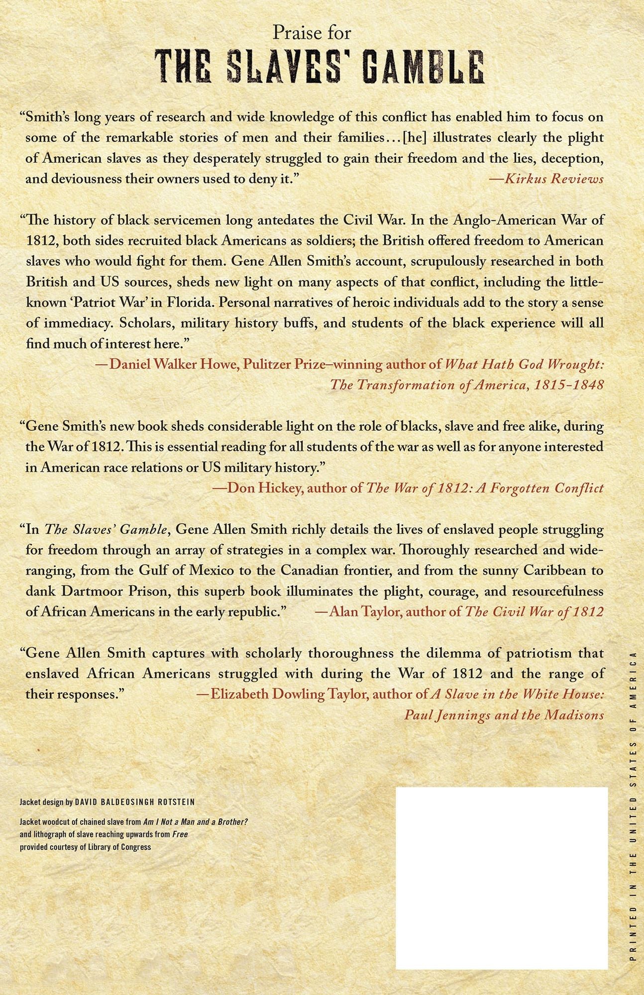 The Slaves' Gamble: Choosing Sides in the War of 1812