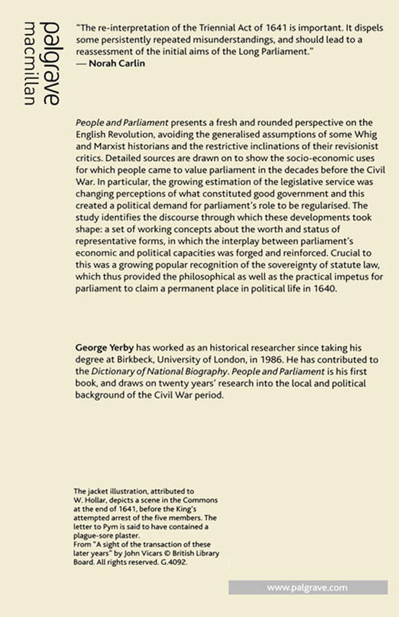 People and Parliament: Representative Rights and the English Revolution