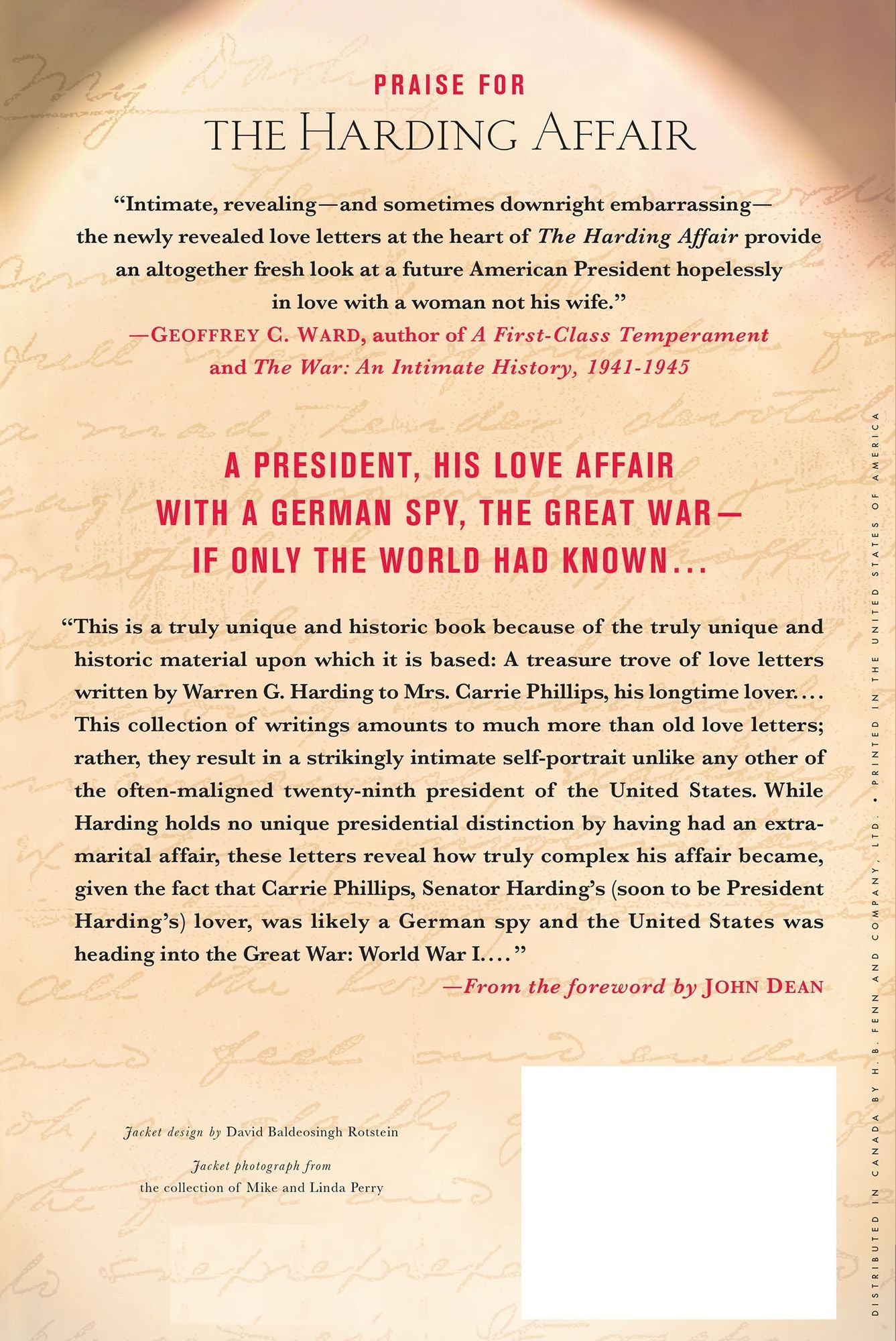 The Harding Affair: Love and Espionage During the Great War