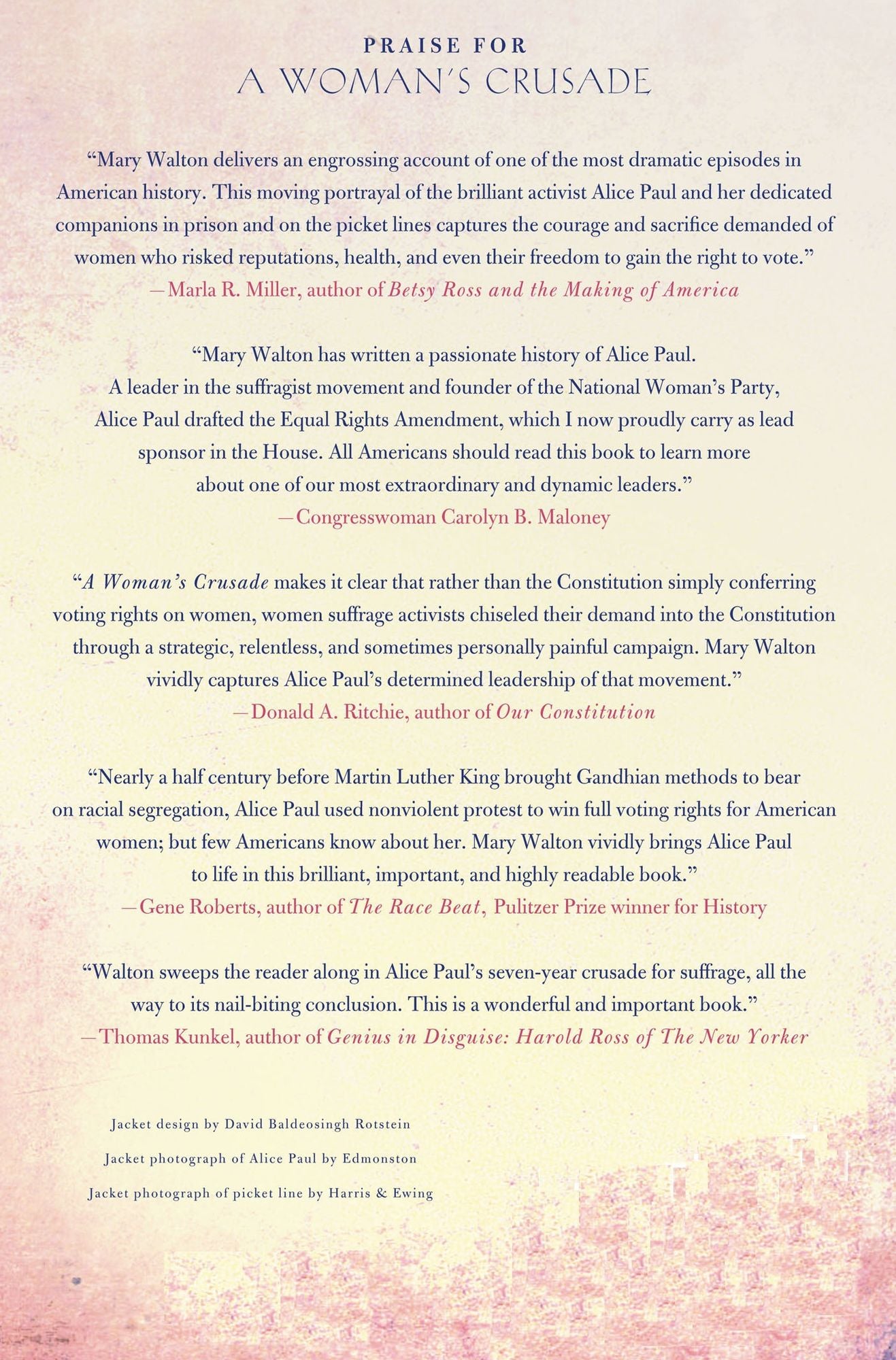 A Woman's Crusade: Alice Paul and the Battle for the Ballot