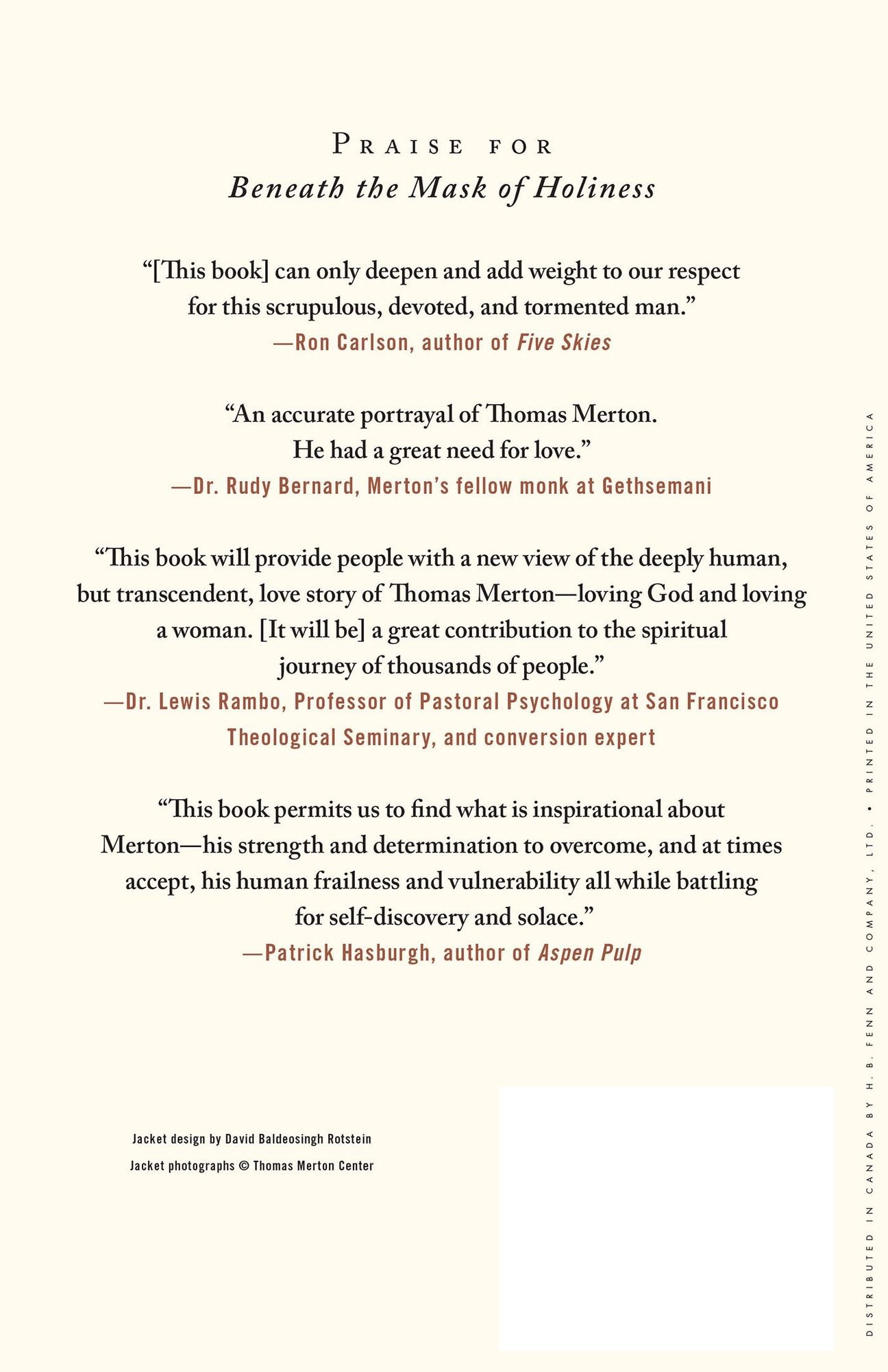 Beneath the Mask of Holiness: Thomas Merton and the Forbidden Love Affair That Set Him Free
