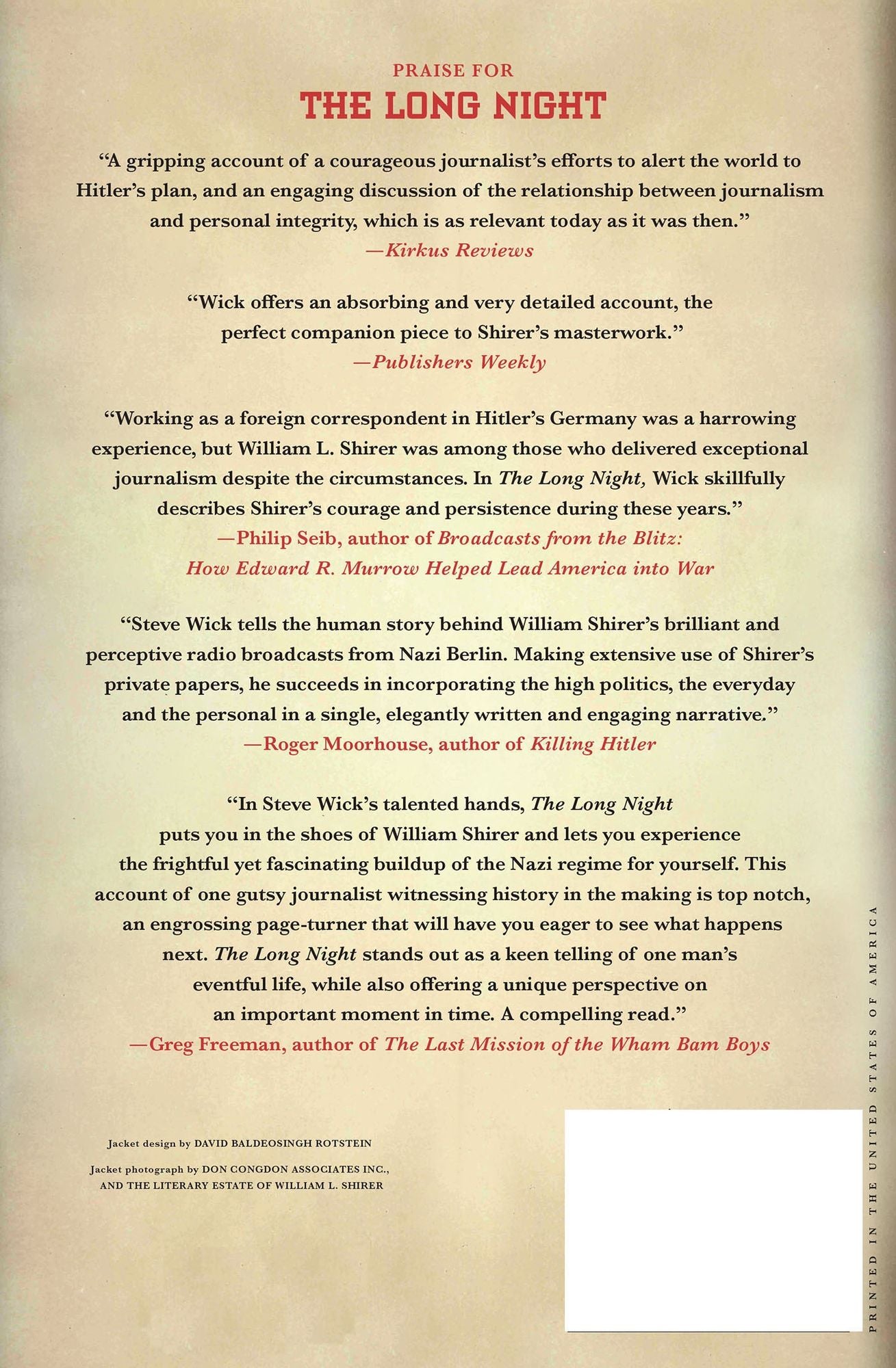 The Long Night: William L. Shirer and the Rise and Fall of the Third Reich