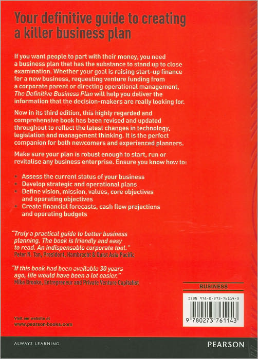 The Definitive Business Plan: The Fast Track to Intelligent Planning for Executives and Entrepreneurs