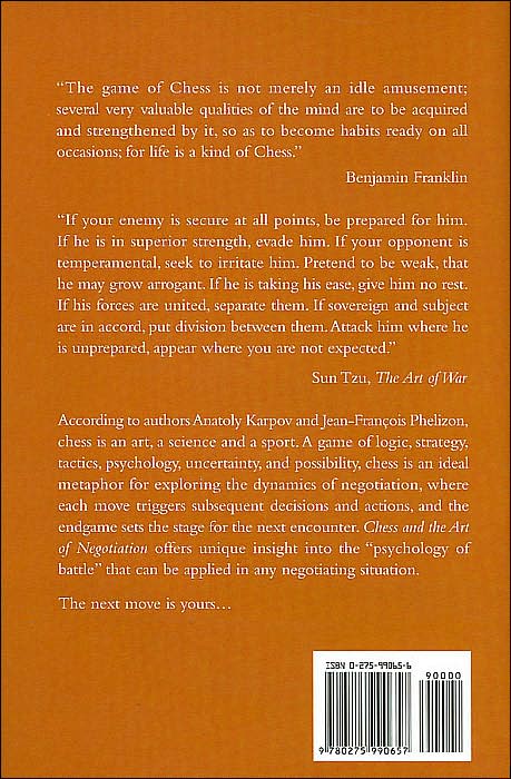 Chess and the Art of Negotiation: Ancient Rules for Modern Combat
