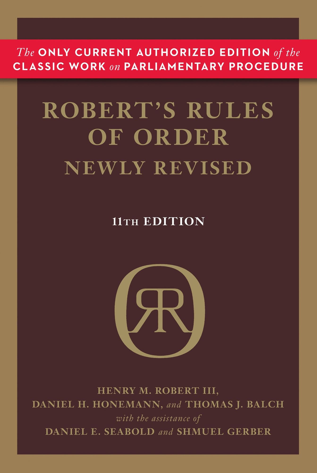 Robert's Rules of Order Newly Revised, 11th edition