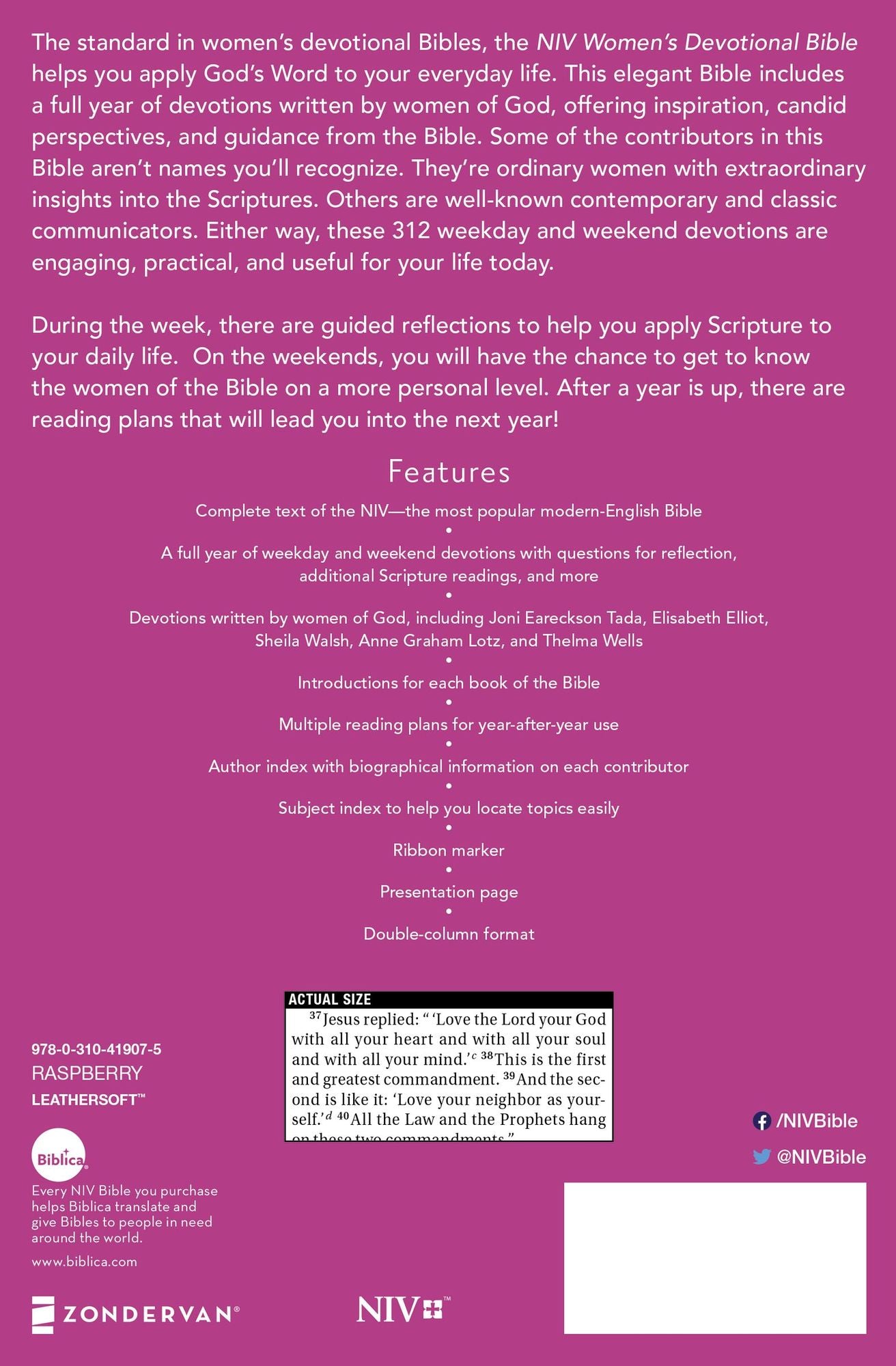 NIV Women's Devotional Bible