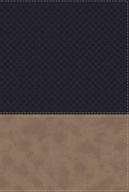 NIV Study Bible, Fully Revised Edition, Leathersoft, Navy/Tan, Red Letter, Thumb Indexed, Comfort Print