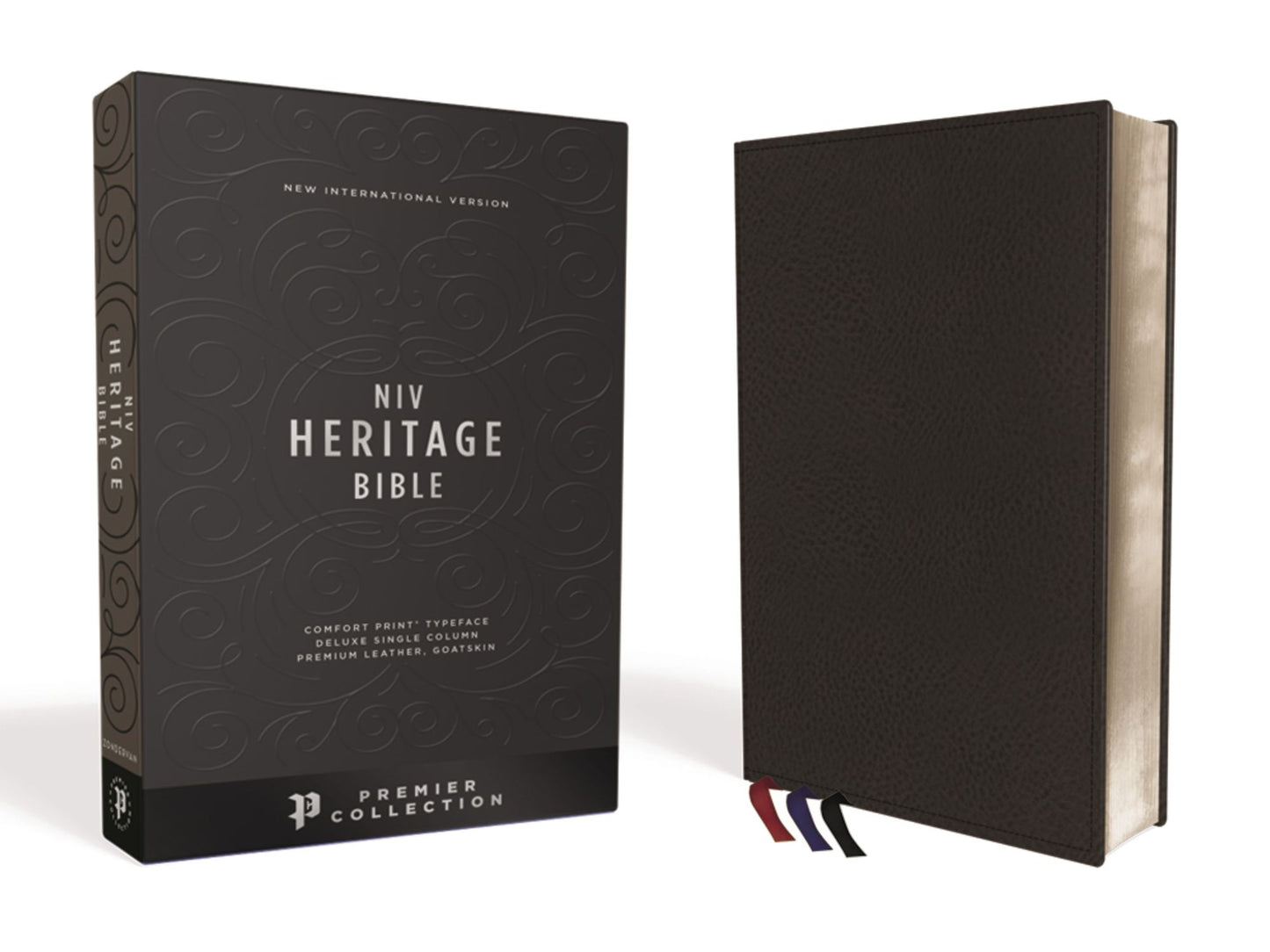 Holy Bible : New International Version, Heritage Bible, Black, Single-column, Premium Leather, Sterling Edition, Comfort Print