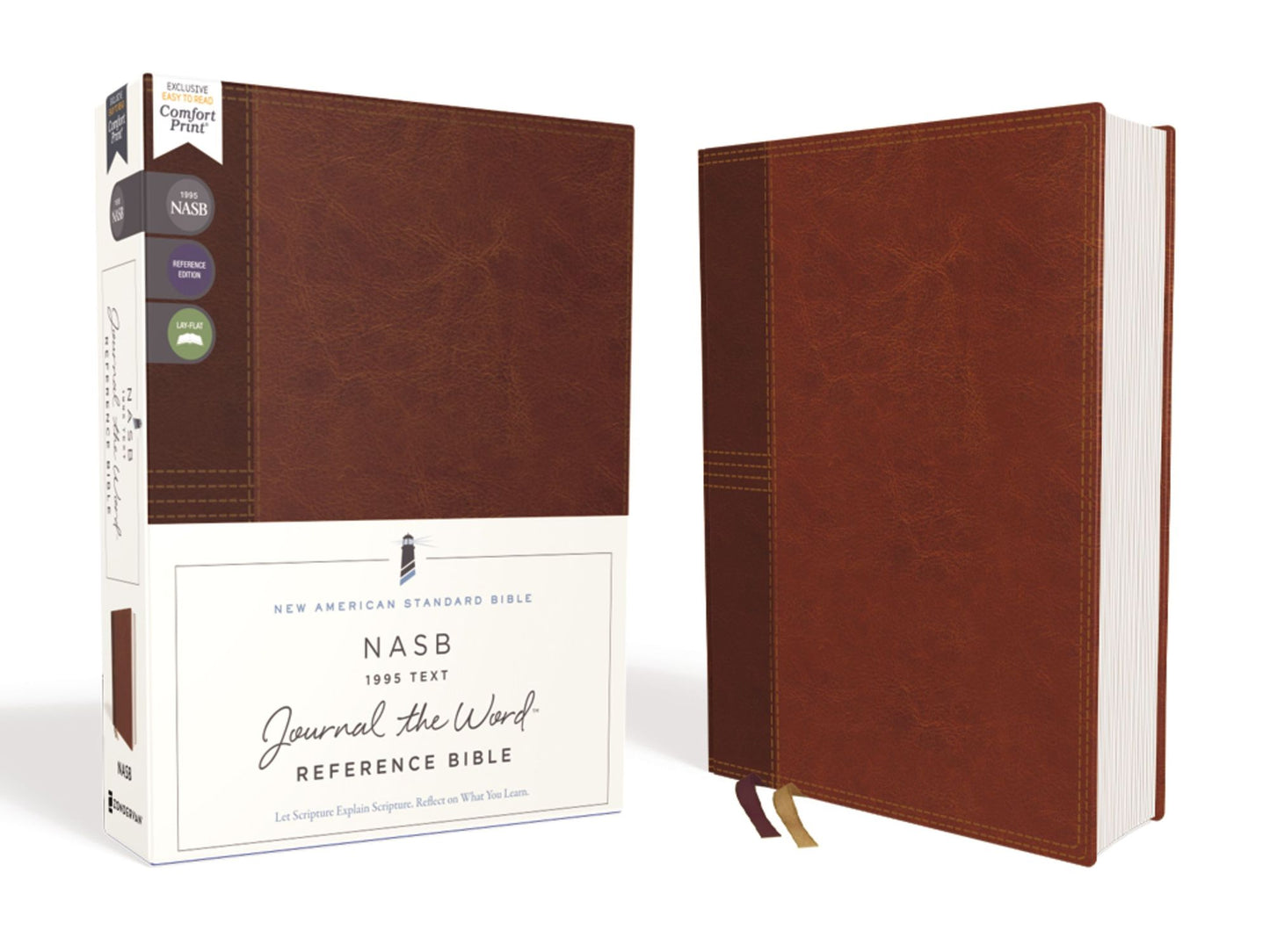 Nasb, Journal the Word Reference Bible, Leathersoft Over Board, Brown, Red Letter Edition, 1995 Text, Comfort Print: Let Scripture Explain Scripture. Reflect on What You Learn.