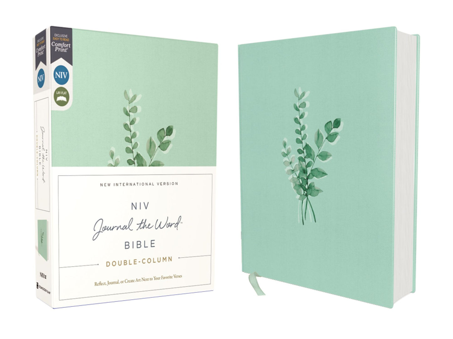 Niv, Journal the Word Bible, Double-Column, Cloth Over Board, Teal, Red Letter Edition, Comfort Print: Reflect, Take Notes, or Create Art Next to Your Favorite Verses