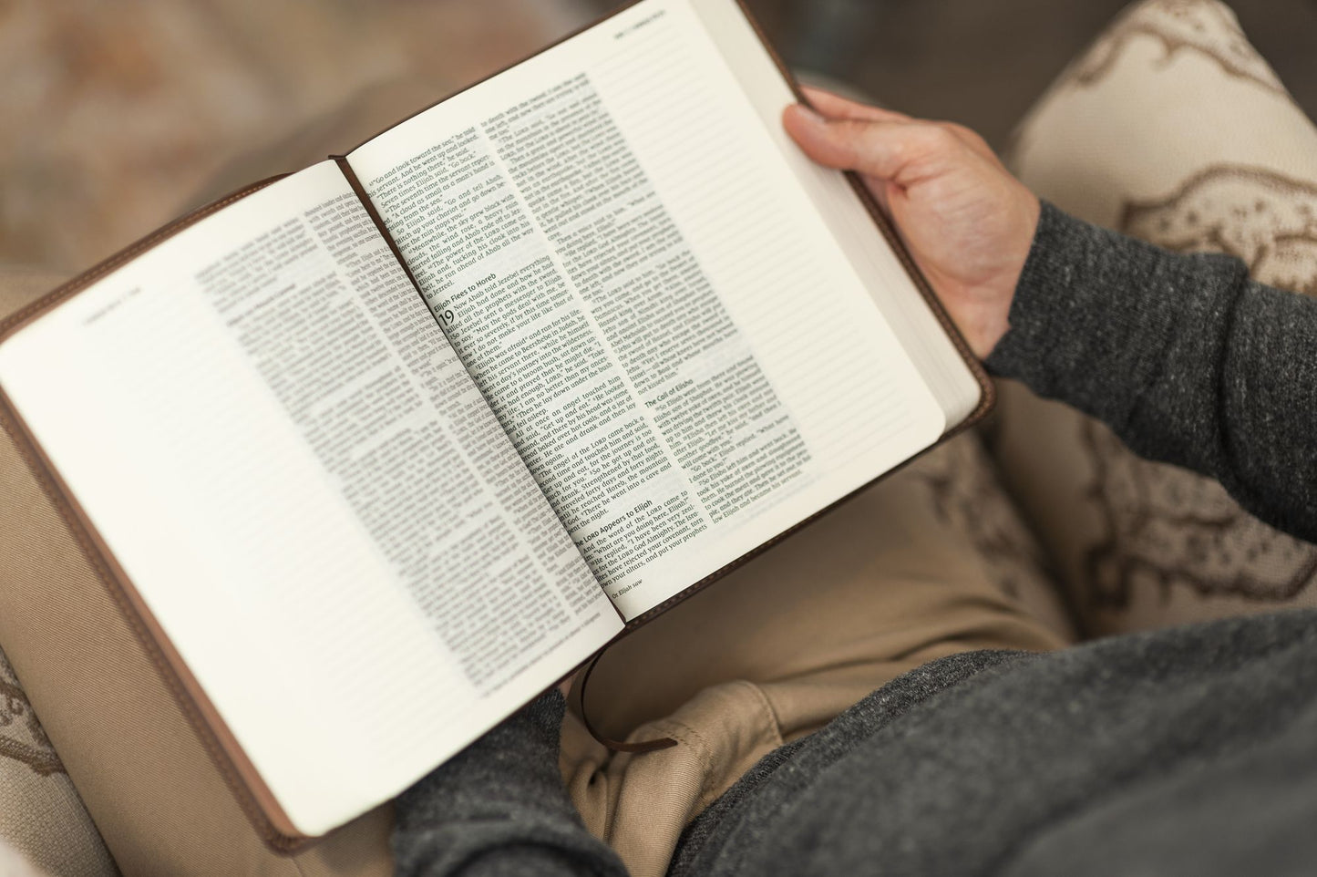 Niv, Journal the Word Bible, Double-Column, Leathersoft, Brown, Red Letter Edition, Comfort Print: Reflect, Take Notes, or Create Art Next to Your Favorite Verses
