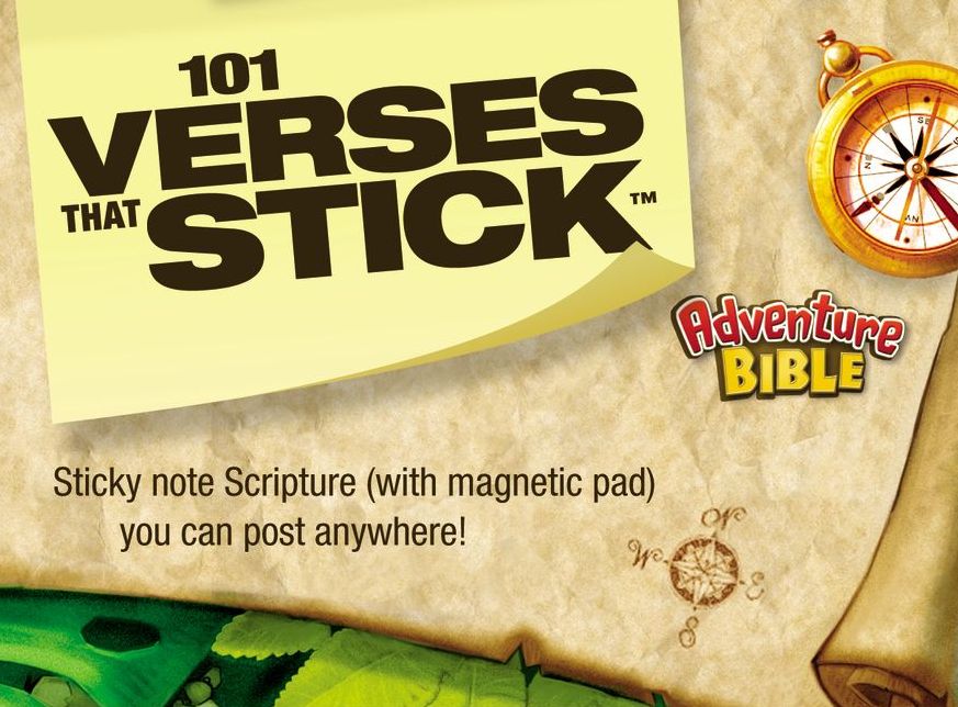 101 Verses that Stick for Kids based on the NIV Adventure Bible: Bible Verses for Your Locker or Home