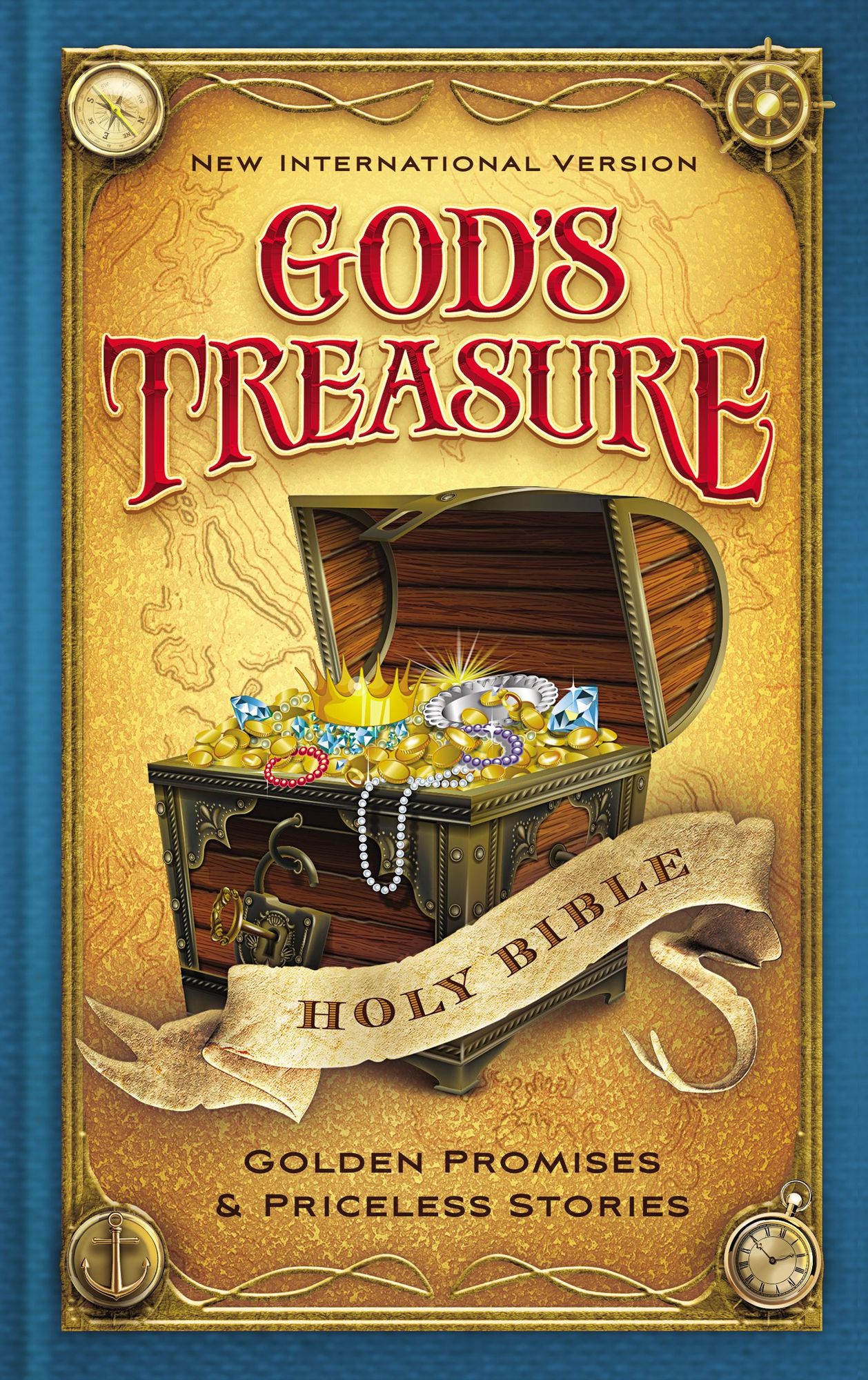 NIV God's Treasure Holy Bible, Hardcover: Golden promises and priceless stories