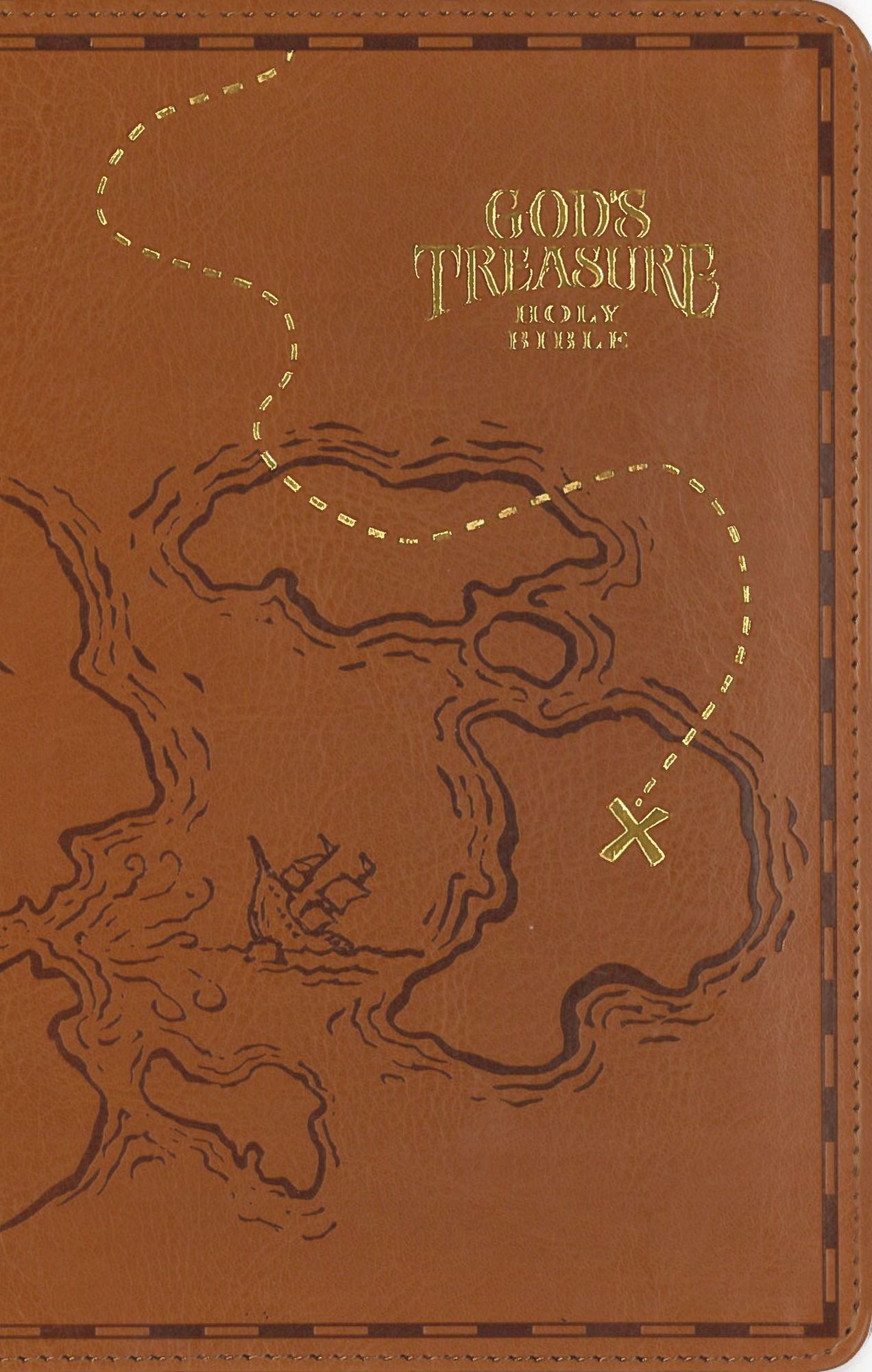 NIV God's Treasure Holy Bible, Imitation Leather, Dark Tan: Golden promises and priceless stories