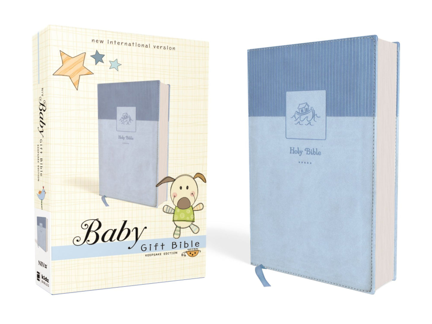 NIV Baby Gift Bible, Holy Bible, Leathersoft, Blue, Red Letter Edition, Comfort Print: Keepsake Edition