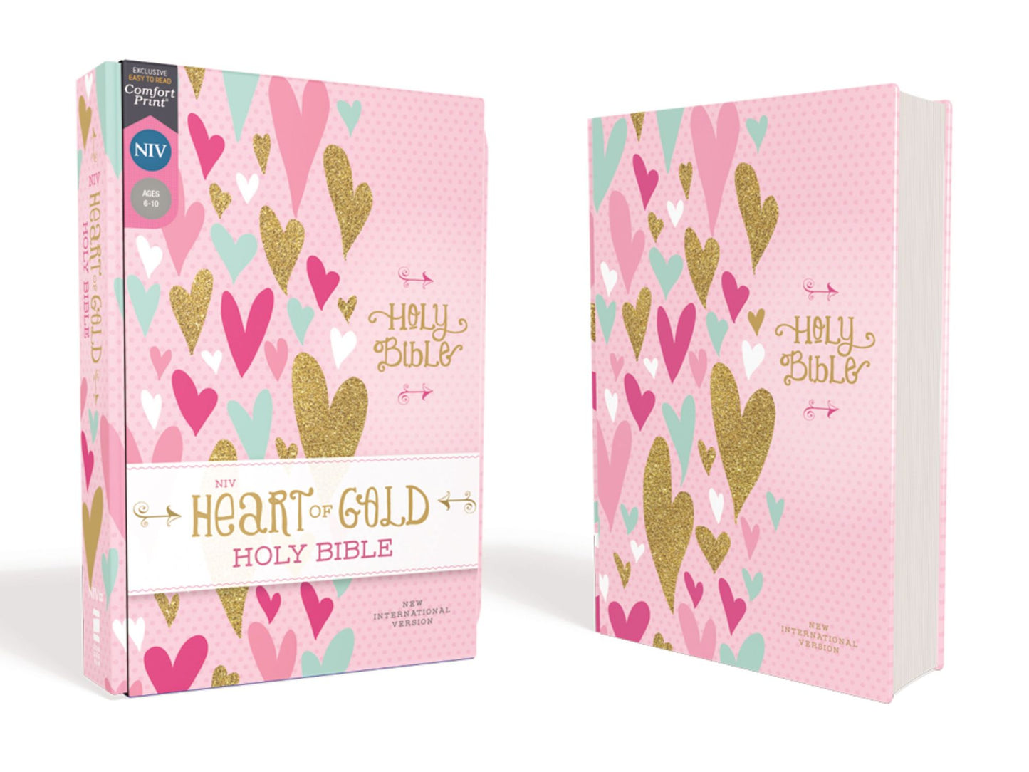 Holy Bible : New International Version, Heart of Gold Holy Bible, Comfort Print, Red Letter Edition