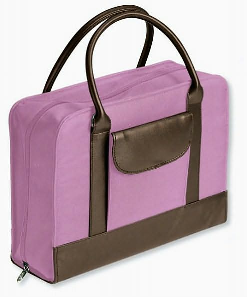 Bible Study Organizer Pink with Leather-Look Accents