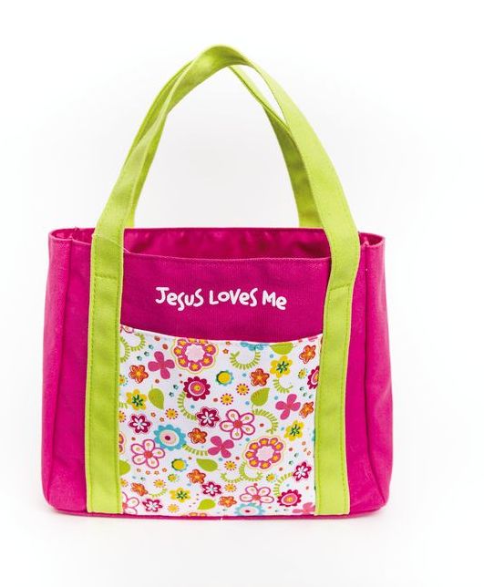 Jesus Loves Me My First Church Book and Bible Bag