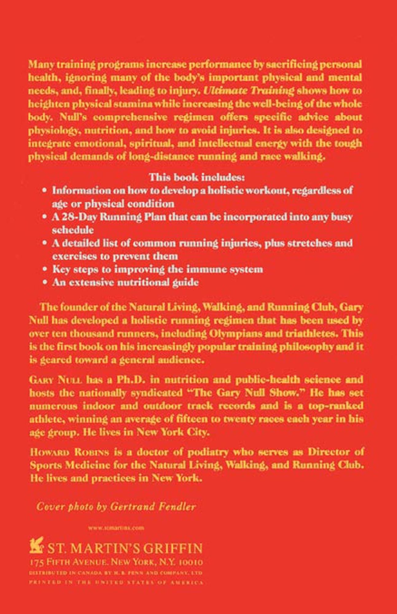 Ultimate Training: Gary's Null's Complete Guide to Eating Right, Exercising, and Living Longer