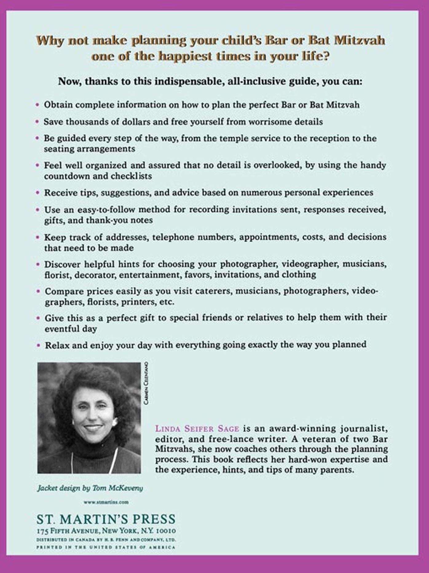 The Complete Bar/Bat Mitzvah Planner: An Indispendable, Money - Saving Workbook for Organizing Every Aspect of the Event - From Temple Services to Rec
