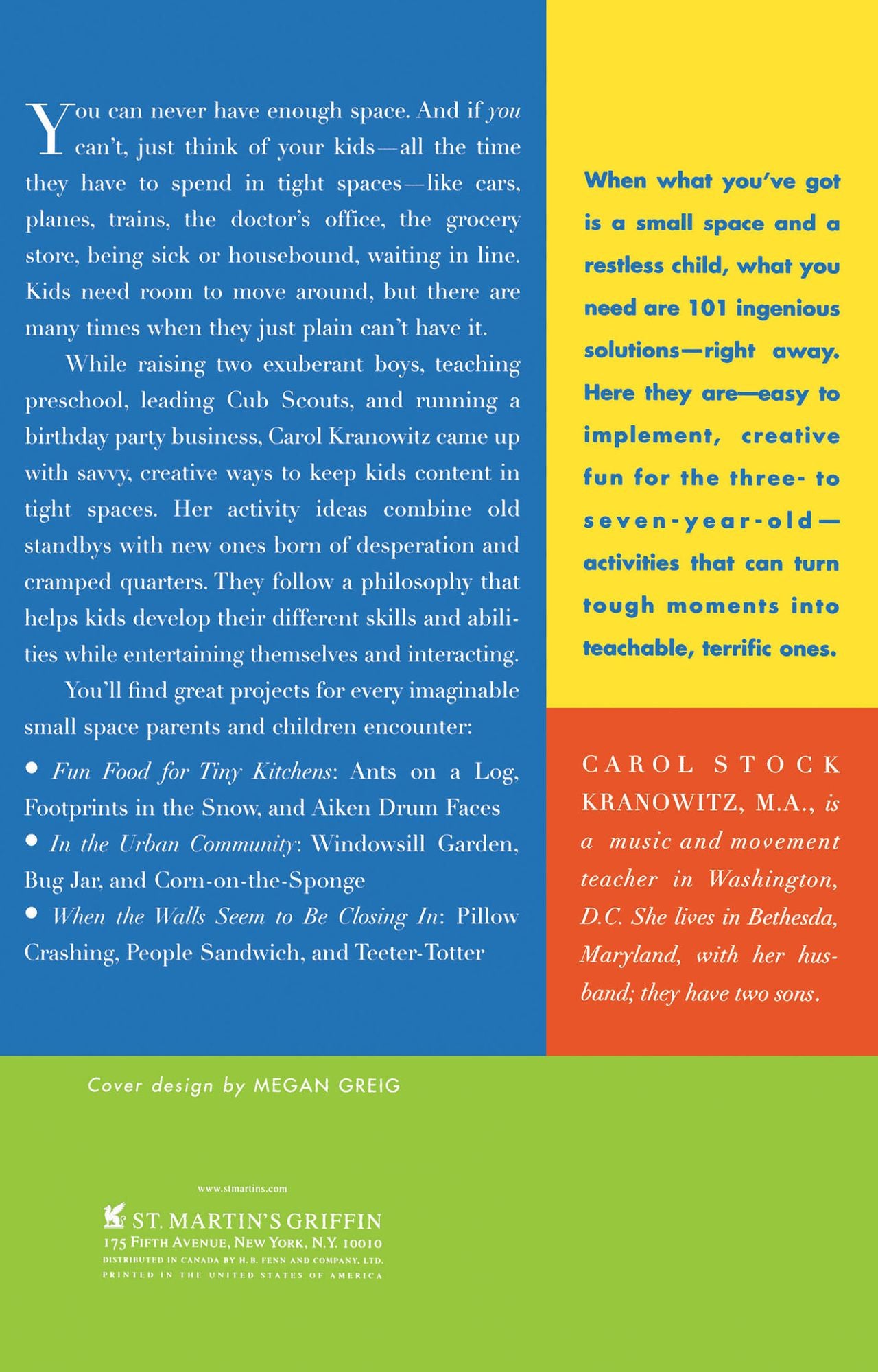 One-Hundred One Activities for Kids in Tight Spaces