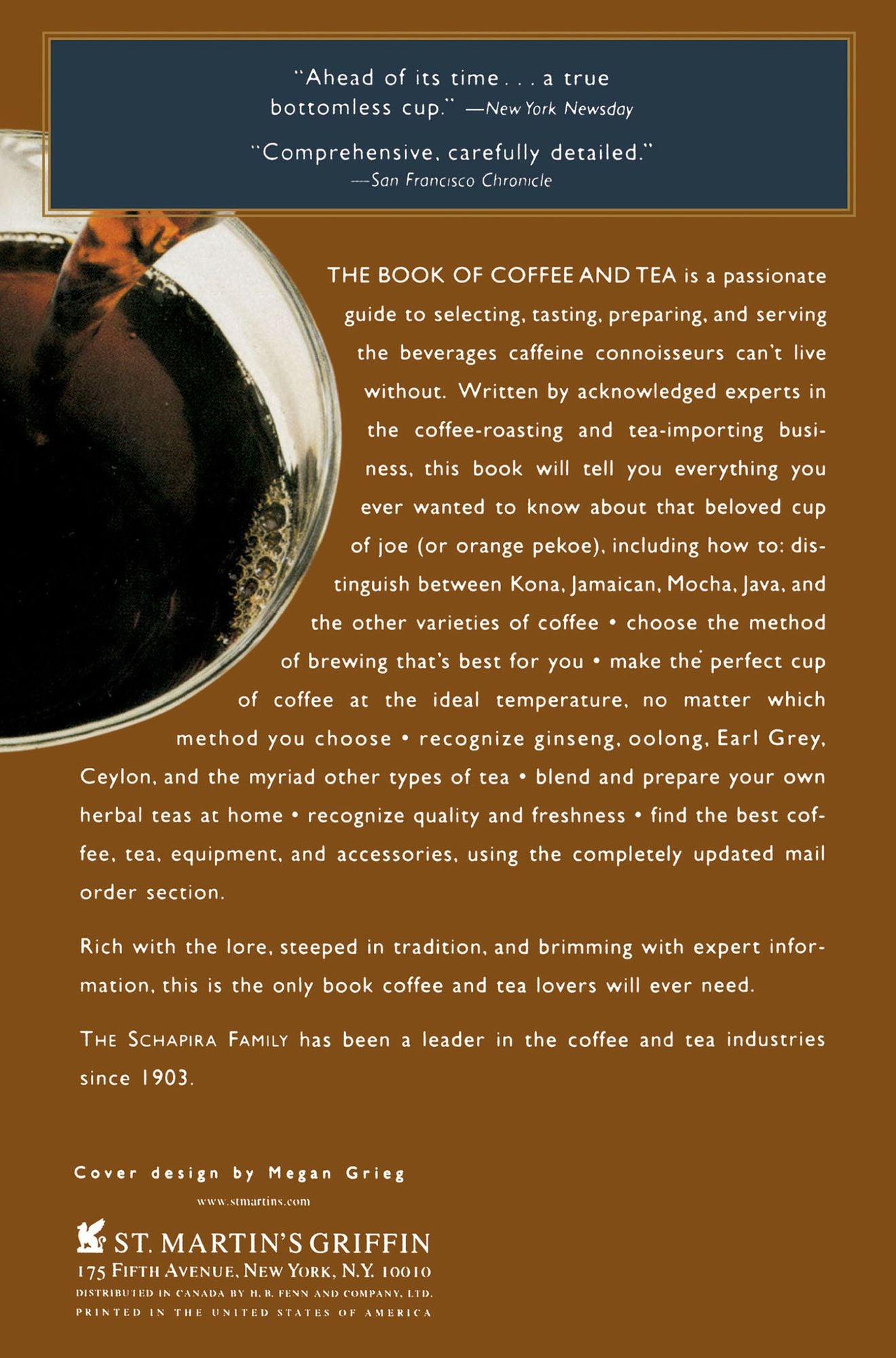 Book of Coffee and Tea: A Guide to the Appreciation of Fine Coffees, Teas, and Herbal Beverages