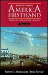 America Firsthand: Readings from Settlement to Reconstruction