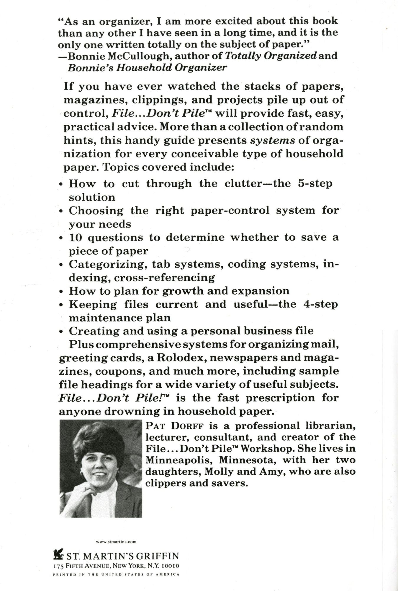 File Don't Pile: A Proven Filing System for Personal and Professional Use
